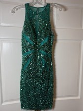 Sherri Hill Formal/Cocktail Dress Green Size 10