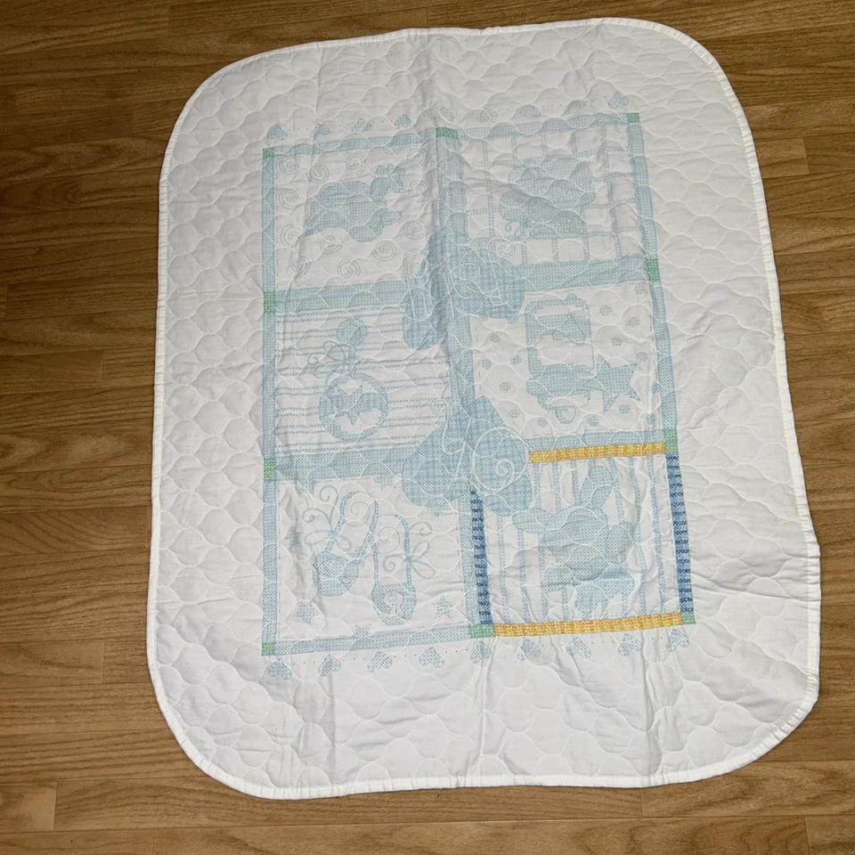 Dimensions Baby Hugs Cross-Stitch Blanket 731031 Baby Squares-USA-Started It - Image 3 of 4