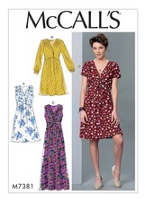McCall 7381 Sz 16-26 EASY Knotted Wrap Look D...