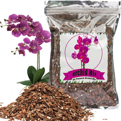 Doter Orchid Potting Mix Orchid Bark, Mix Pine Bark and Perlite, Good Drainag...