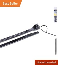 UV Resistant 4-Inch Nylon Cable Ties, 18 lb Strength, 100 Pack for Versatile Use