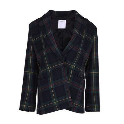 Sandro Jacke Bunt Gr. 38 FR / M Damen Wollmischung Blazer Tweed Jacke V7258H