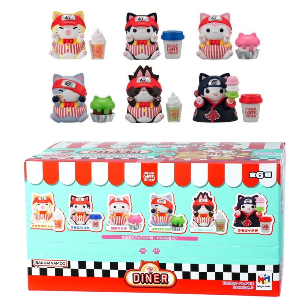 MEGA CAT PROJECT NARUTO Nyaruto! MEGACAT DINER (6 pcs) Blind Box