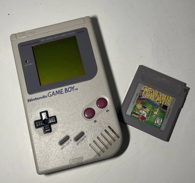 Nintendo Game Boy DMG-01 Tested Working + Tennis Game Bundle Clean 