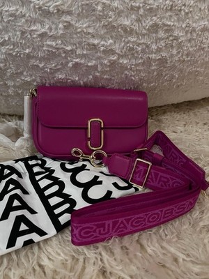 Marc Jacobs THE J MARC MINI BAG SOFT LEATHER LIPSTICK PINK  NWT