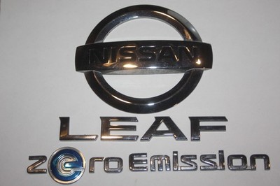 2018-2022 Nissan Leaf Zero Emission Rear Tail Lift Gate Hatch Emblem Set Chrome