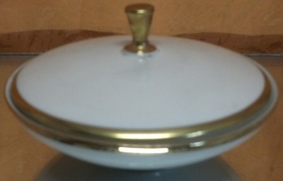 Porzellan Dose von Eschenbach Cremig