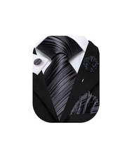 Zipper Ties for Men Paisley Striped Plaid Adjustable Pre-tied Necktie Black a