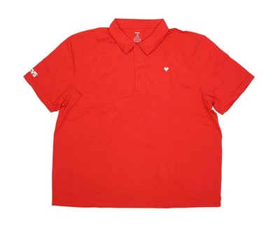 CVS Polo Shirt Mens 2XL Red Heart Logo Tagless Knit Short Sleeve