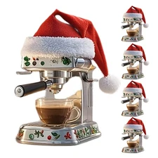 5X Coffee Machine Christmas Ornament, Coffee Maker Xmas Tree 2D Decor Pendant 