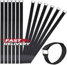 12 Pack 24 Inch Reusable Fastening Cable Straps Hook and Loop Cinch Cable Ties