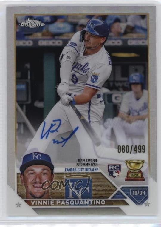 2023 Topps Chrome Rookie Refractor 80/499 Vinnie Pasquantino #RA-VP Auto RC v9t