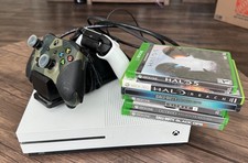 Xbox One S 1TB Console - White with Two Controllers and Games