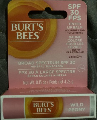 Burt s Bees Tinted Lip Balm SPF 30 100% Natural Wild Peony, Mother's Day Gift