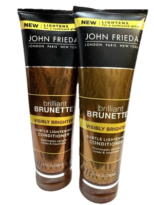 john frieda brilliant brunette visibly brighter shampoo condtioner 8.3oz ea