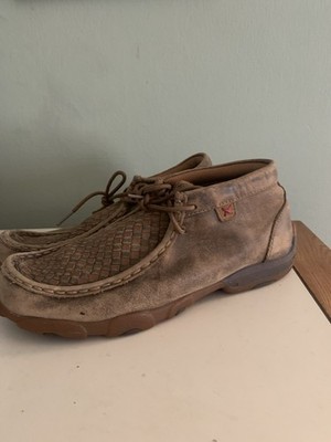 Twisted X Basketweave Chukka Boots Youth Size 5.5 Lace Shoes YDM0030 Leather