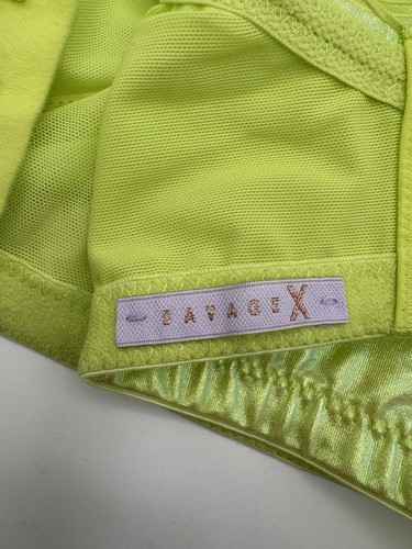 Savage X Fenty Bra 2X Bralette X Ray Vision Lime Green Iridescence Metallic - Picture 6 of 9