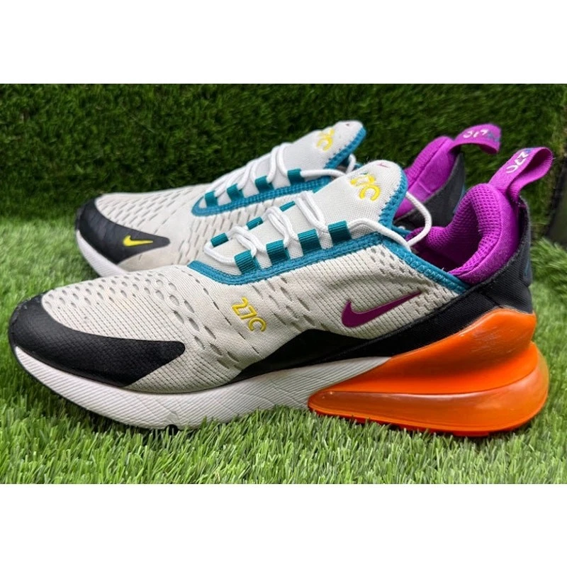 Nike Youth Air Max 270 Blanco Naranja Púrpura Zapatos para Correr FD0299-100 - Talla 7Y Foto 3 de 4