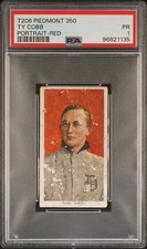 1909-11 T206 PIEDMONT 350 PORTRAIT-RED TY COBB PSA 1