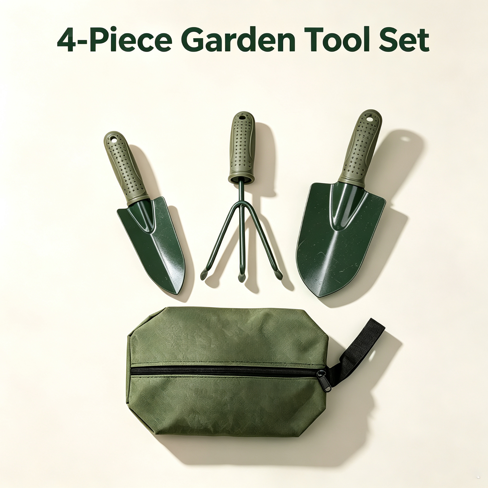 Ergonomic Garden Tool Set with Storage Bag