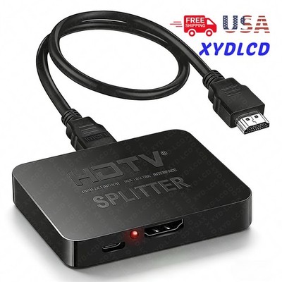 4K HDMI 2.0 Cable Splitter Switch UHD HDTV Switcher Signal Split 1 In To 2 Out