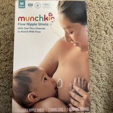 Munchkin Flow Nipple Shield w/ See Thru Channel to Watch Milk Flow Medium 20mm