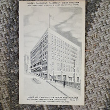 Hotel Fairmont Fairmont WV Postcard 1970 with Franklin D Roosevelt 6 Cent Stamp
