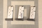 Set of Factory Sig P938 9mm Luger 7 Round Extended Stainless Steel Magazines — photo 4