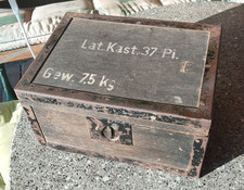 2.WK seltener Transportkasten für Einheitslaterne "Lat Kast 37 Pi" Karbidlampe