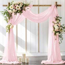 Wedding Arch Draping Fabric 30'' X 18FT Sheer Chiffon Arch Drape Backdrop