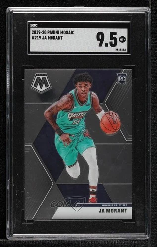 2019 Panini Mosaic Rookies Ja Morant (Vancouver Jersey) SGC 9.5 Mint+ Rookie RC