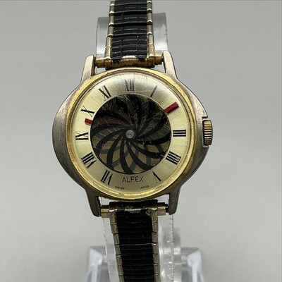 Vintage Alfex Swiss Womens Watch 29mm Kaleidoscope Manual NON WORKING For Parts