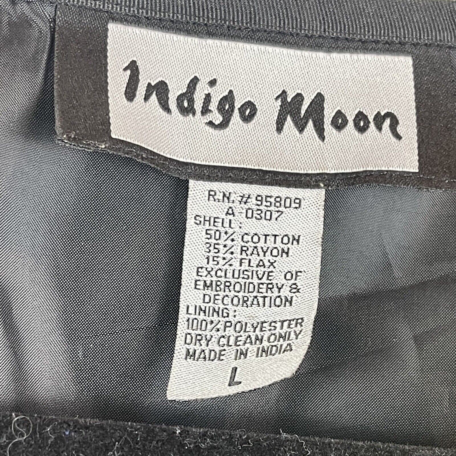 Indigo Moon Womens Patchwork Jacket Large Retro A… - image 5