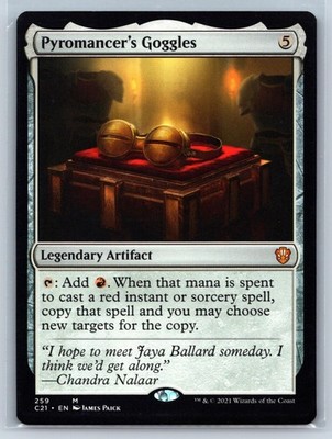 PYROMANCER'S GOGGLES 259 MYTHIC COMMANDER 2021 MAGIC: THE GATHERING NM