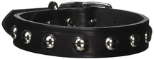 Leather Brothers 100LS-BK20 1 x 20-Inch Regular Studded Latigo Leather Dog Co...