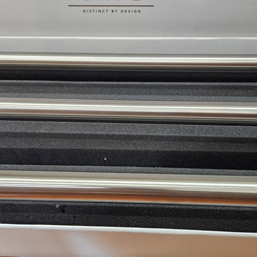 GE Cafe REFRIGERATOR HANDLES 3 Brushed Stainless Steel w/ Copper CXLB3H3PMSS NEW - Picture 7 of 18
