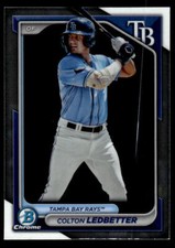 2024 Bowman #BCP-124 Colton Ledbetter Chrome Prospects Card Tampa Bay Rays