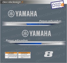 Adesivi calandra motore marino fuoribordo Yamaha 8 cv F8 gommone barca