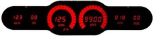 Digital 6 Gauge Universal Dash Panel With Bargraph Sweeps And Red Led Gauges