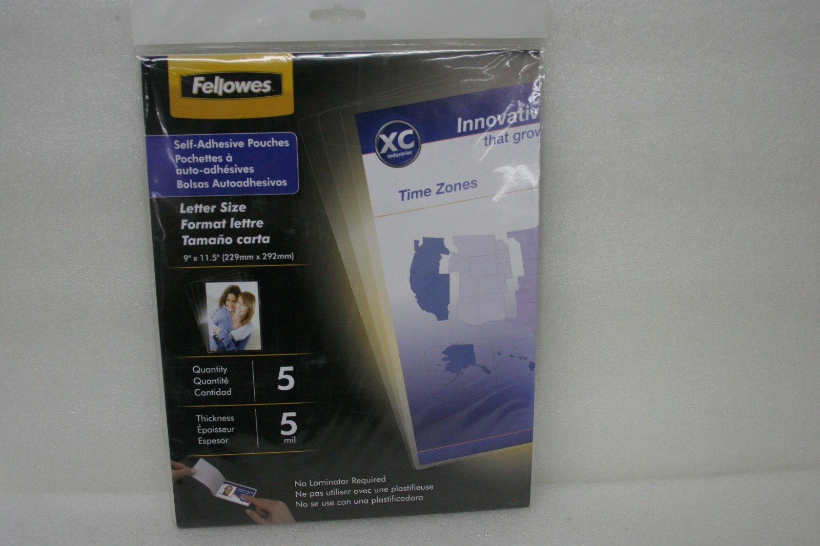 FELLOWES CRC52205 LAMINATING POUCHES 9" x 12" SELF ADHESIVE 10 SHEETS 5