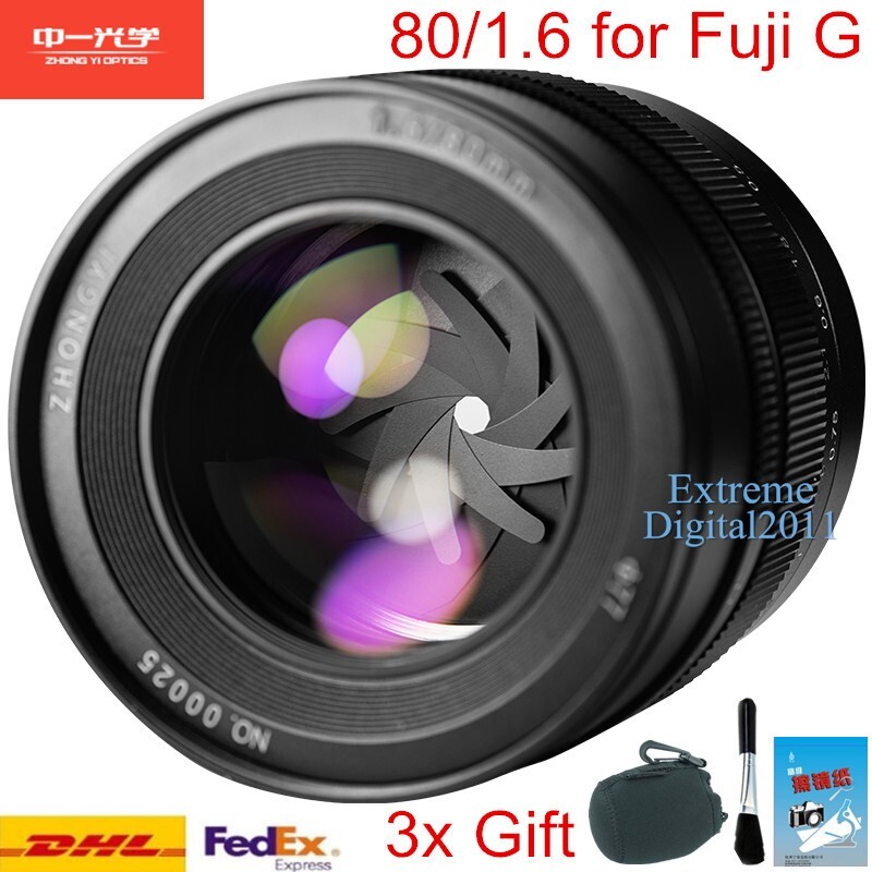 Zhongyi Mitakon SpeedMaster 80mm F1.6 Lens for Fujifilm Fuji Zhongyi Mitakon SpeedMaster 80mm F1.6 Lens for Fujifilm Fuji