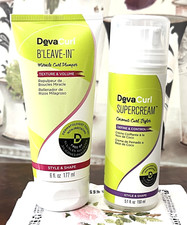 DevaCurl SUPERCREAM Coconut Curl Styler  B'Leave-In Miracle Curl Plumper NEW
