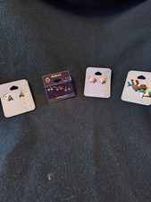 Claire's earrings Sensitive pigs, butterflies, ice cream, letter A, lot 8 pairs