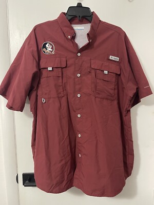 Columbia PFG FSU Shirt Mens L Florida State Seminoles Fishing