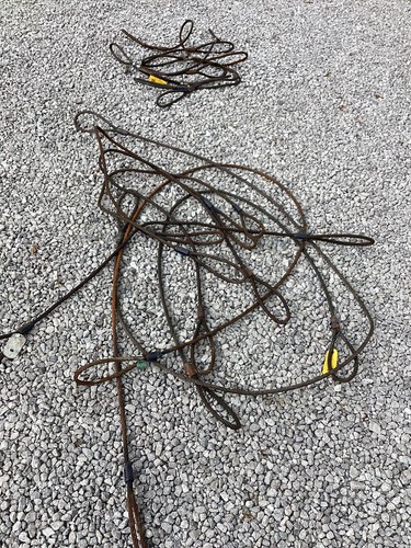 lot of 12 used liftall 3/4” steel rope slings