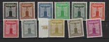 Germany 3rd Reich 1942 Mi# 155-165 Official Party Stamps MNH certificat Schlegel