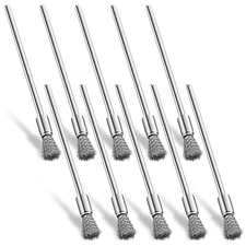 10 Pcs Small Wire Brush Extended Wire Brush for Drill Stainless Steel Wire Brush