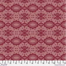 Free Spirit Nathalie Lete Folk Heart Lace Terra Cotta Cotton Fabric By The Yard