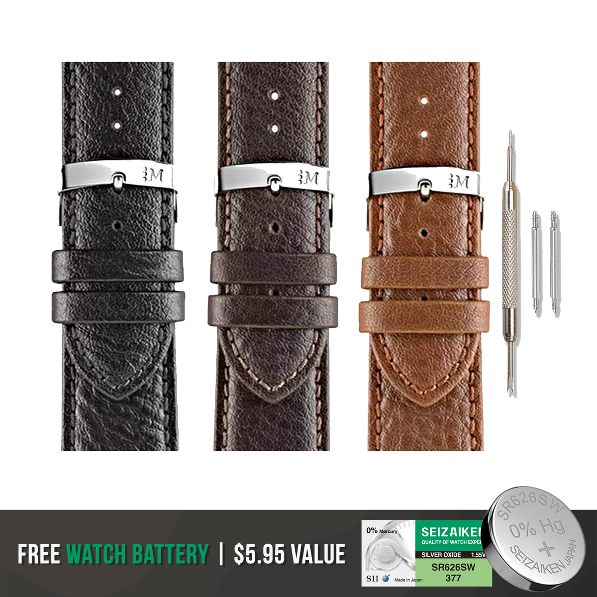 Morellato Panamera Calf Leather Watch Band Designed in Italy