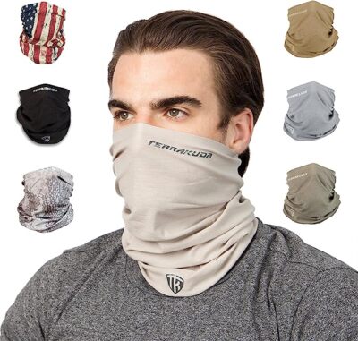 High Visibility Reflective Safety Face Clothing - Neck Gaiter, Bandana Dust Mask